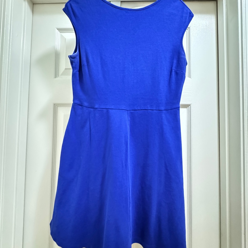 New York & Company Blue Fit and Flare Mini Dress